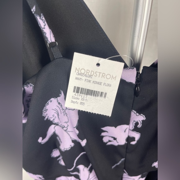 CHELSEA28 Black and Purple Faux Wrap Camisole Dress size XXS (00)NWT - Picture 12 of 14